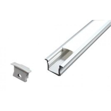 Alupro Led Profiel Curve Eindkap Gesloten Voor Profiel 2meter Inbouw ledstrip 15mm