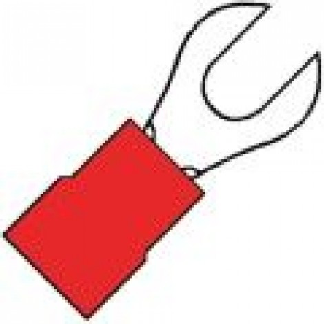 Klemko Geisoleerde 1/2rond vorkkabelschoen M5 voor draad 0,5-1,5 mm2 100310 - A 1553 G verpakt per 100stuks