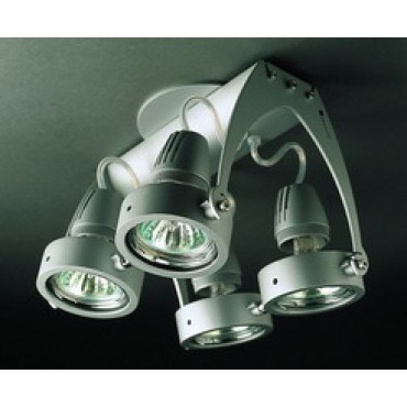 Oscaluz Arkos Opbouw Uni Aluminium Robottis 4X50W Met Centraalplaat
