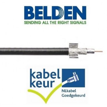 Belden H125D00 Coaxkabel DuoBondPlus PVC KABELKEUR zwart 500mtr Haspel